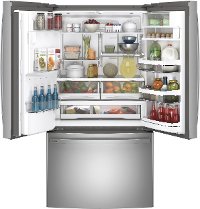 PYE22KYNFS GE Profile Counter Depth French Door Refrigerator - 22 cu. ft., 36 Inch Smudge Resistant Stainless Steel-2