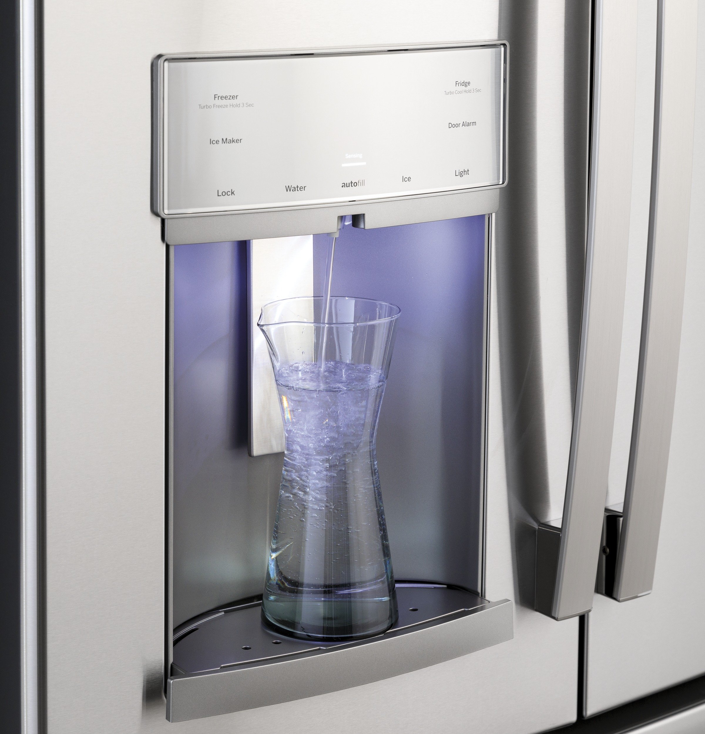 PYE22KYNFS GE Profile Counter Depth French Door Refrigerator - 22 cu. ft., 36 Inch Smudge Resistant Stainless Steel-8