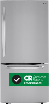 LRDCS2603S LG 25.5 cu ft Bottom Freezer Refrigerator - 33 W Fingerprint Resistant Stainless Steel-1