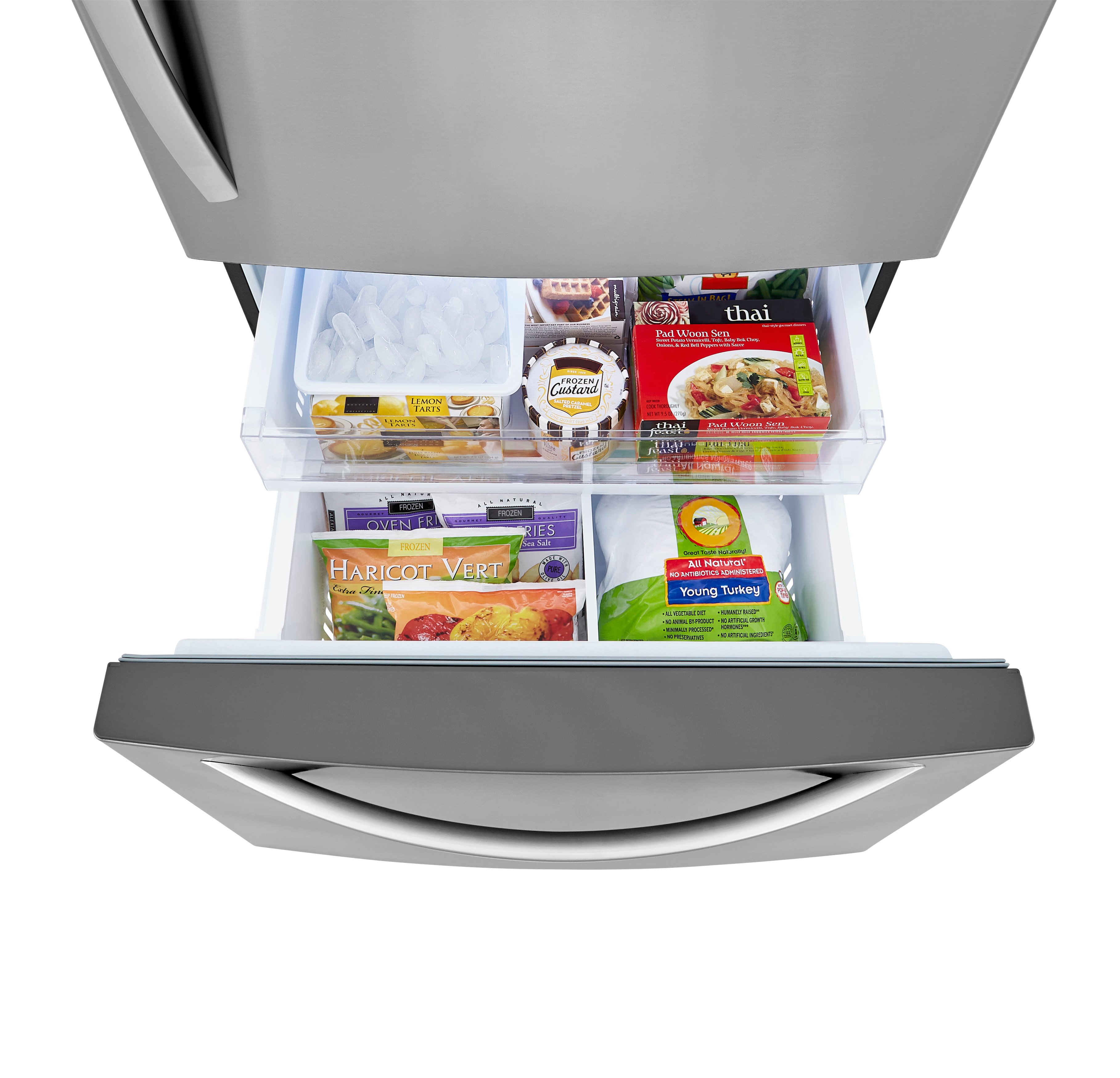 LRDCS2603S LG 25.5 cu ft Bottom Freezer Refrigerator - 33 W Fingerprint Resistant Stainless Steel-6