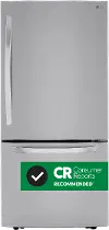 LRDCS2603S LG 25.5 cu ft Bottom Freezer Refrigerator - 33 W Stainless Steel