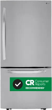 LRDCS2603S LG 25.5 cu ft Bottom Freezer Refrigerator - 33 W Stainless Steel