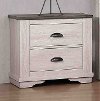 Rustic Contemporary Linen White Nightstand - Caralee