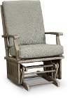 Pewter Gray Wooden Glider Rocker - Heather