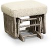 Praline Beige Wooden Gliding Ottoman - Heather