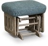 Atlantic Blue Wooden Gliding Ottoman - Heather