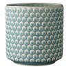 Sky Blue Stoneware Flower Pot