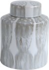 10 Inch Gray Stoneware Ginger Jar