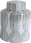 10 Inch Gray Stoneware Ginger Jar