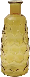 Clearance Embossed Amber Glass Vase