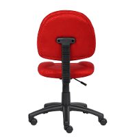 Red Microfiber Task Office Chair-2