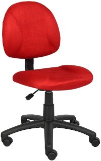 Red Microfiber Task Office Chair-4