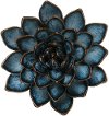 Handmade Blue Stoneware Flower