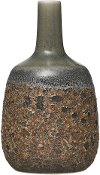 Gray-Brown Stoneware Vase with Reactive Glaze
