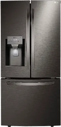 LRFXS2503D LG 24.5 cu ft French Door Refrigerator - 33 W Black Stainless Steel