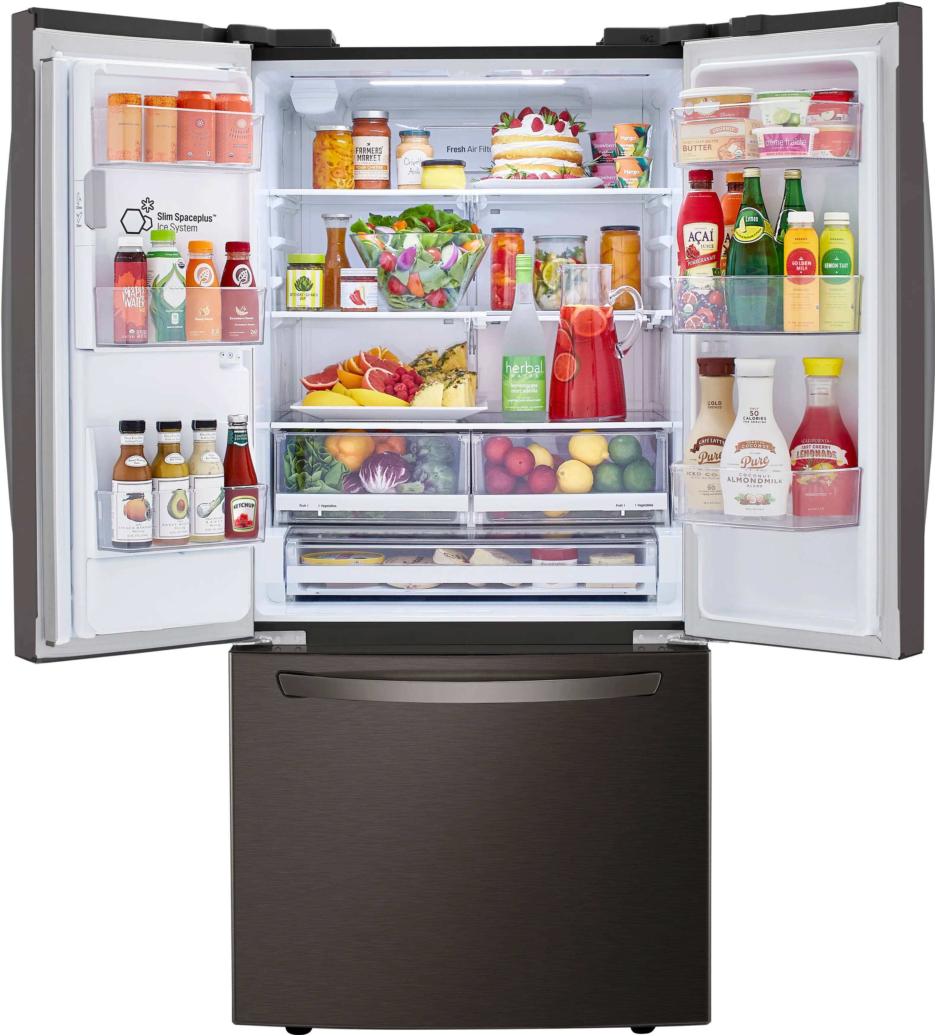 LRFXS2503D LG 24.5 cu ft French Door Refrigerator - 33 W Black Stainless Steel-4