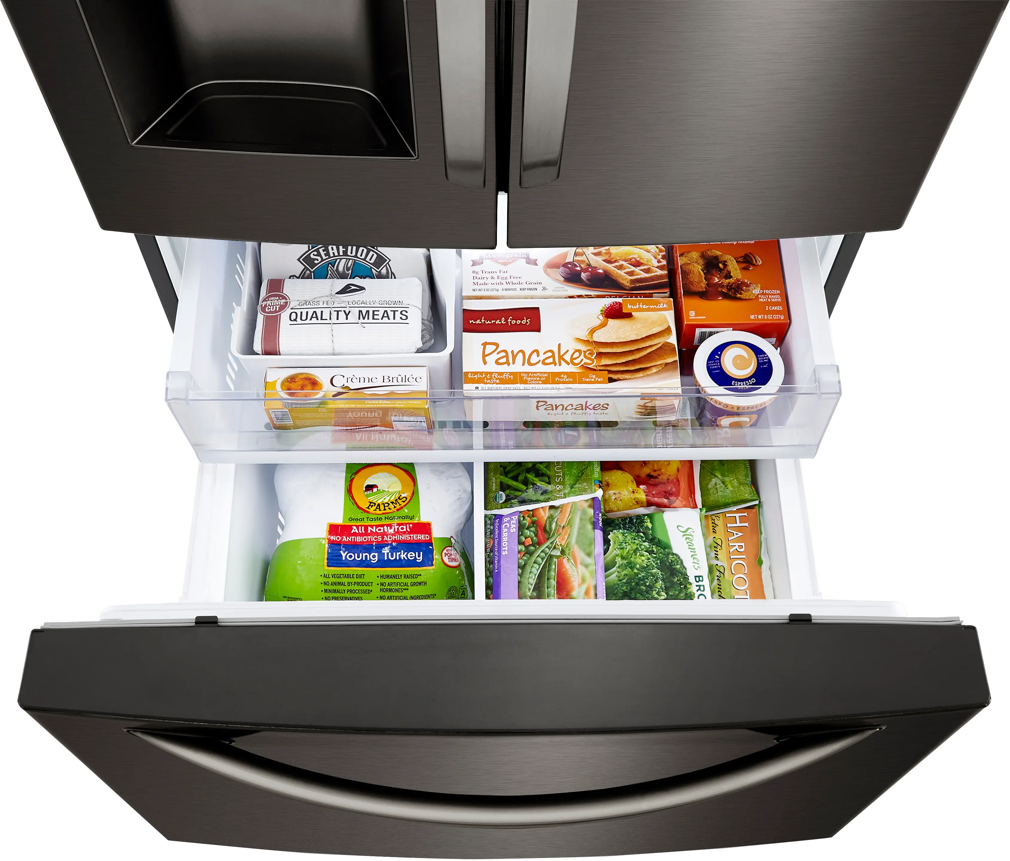LRFXS2503D LG 24.5 cu ft French Door Refrigerator - 33 W Black Stainless Steel-5