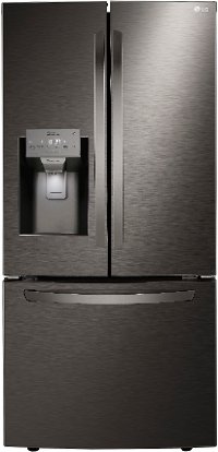 LRFXS2503D LG 24.5 cu ft French Door Smart Refrigerator - 33 W Black Stainless Steel-1