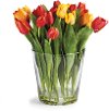 Multi Color Faux Dutch Tulip Arrangement in Clear Vase