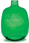 13 Inch Green Glass Vase - Bryson