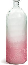 15 Inch Pink Ombre Glass Bottle - Lucien
