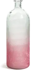 15 Inch Pink Ombre Glass Bottle - Lucien