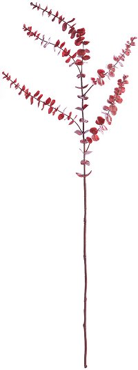 44 Inch Burgundy Faux Eucalyptus Branch for Arrangement