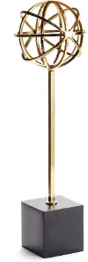 Clearance 18 Inch Gold Eclipse Sculpture with Black Base
