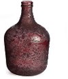 16 Inch Recycled Glass Aged Garnet Bottle Vase