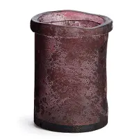 7 Inch Recycled Glass Garnet Cylinder Vase