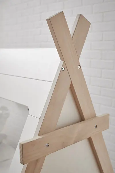 Modern White and Pine Twin Teepee Bed with Trundle-5