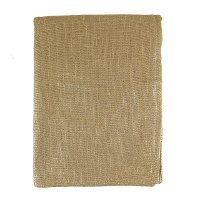 Gold Metallic Glaze Hand Woven Throw Blanket