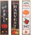 Assorted Multi Color Harvest Wooden Porch Sign
