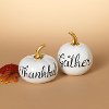 Assorted Black, White and Gold Gather or Thankful Pumpkin