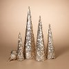 12 Inch Gold Glitter Holiday Cone Decorations