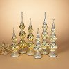 Assorted 14 Inch Light Up Distressed Gold Mercury Glass Finial