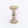 8 Inch Distressed Gold Mercury Glass Candle Holder
