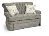 Traditional Gray Glider Settee with 2 Throw Pillows - Fernwood