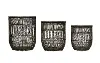 Clearance 13 Inch Black Handwoven Bamboo and Rattan Basket with Lid