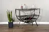 Homestead Wood and Metal Wine Rack and Server