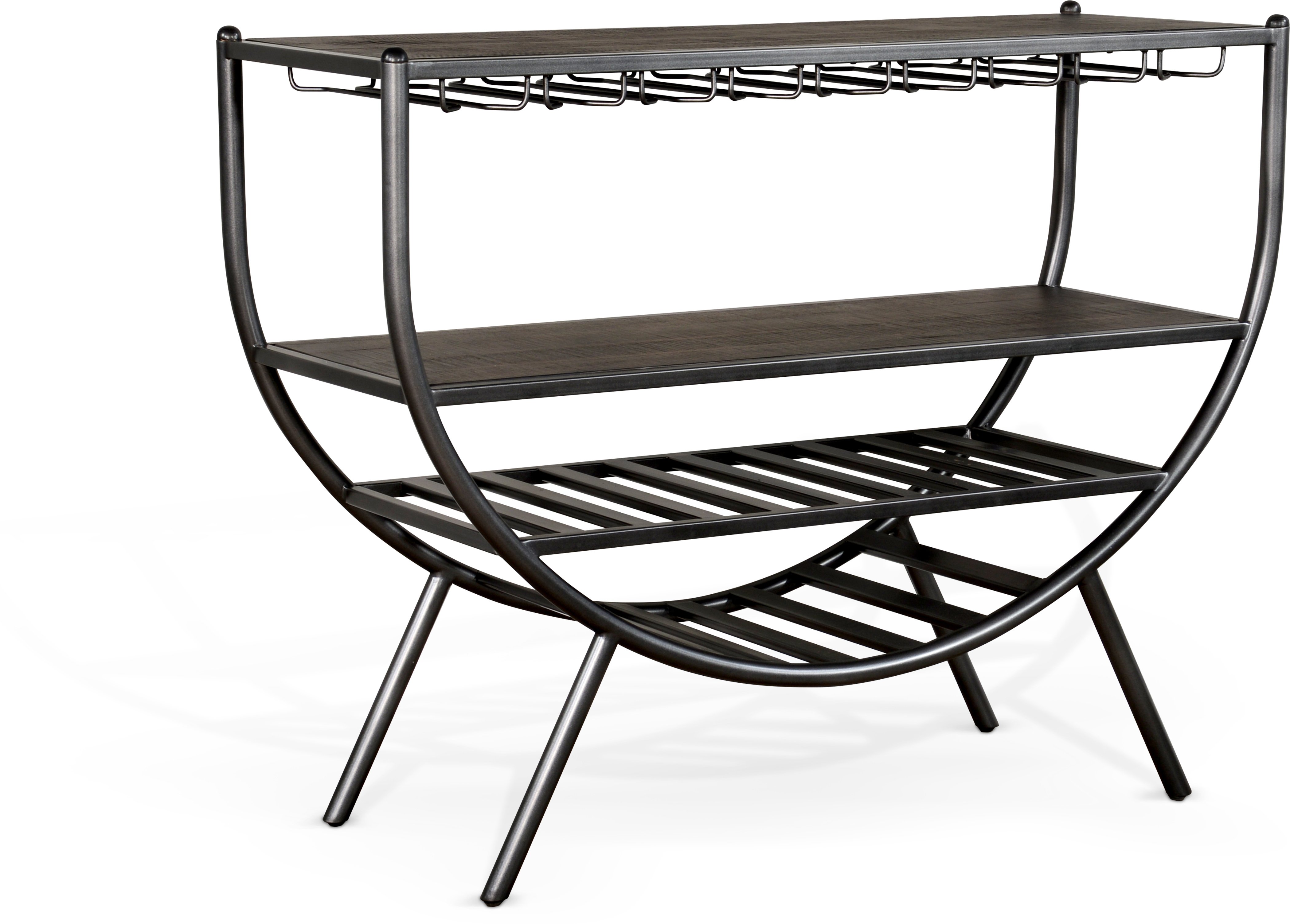 Homestead Wood and Metal Wine Rack and Server-5