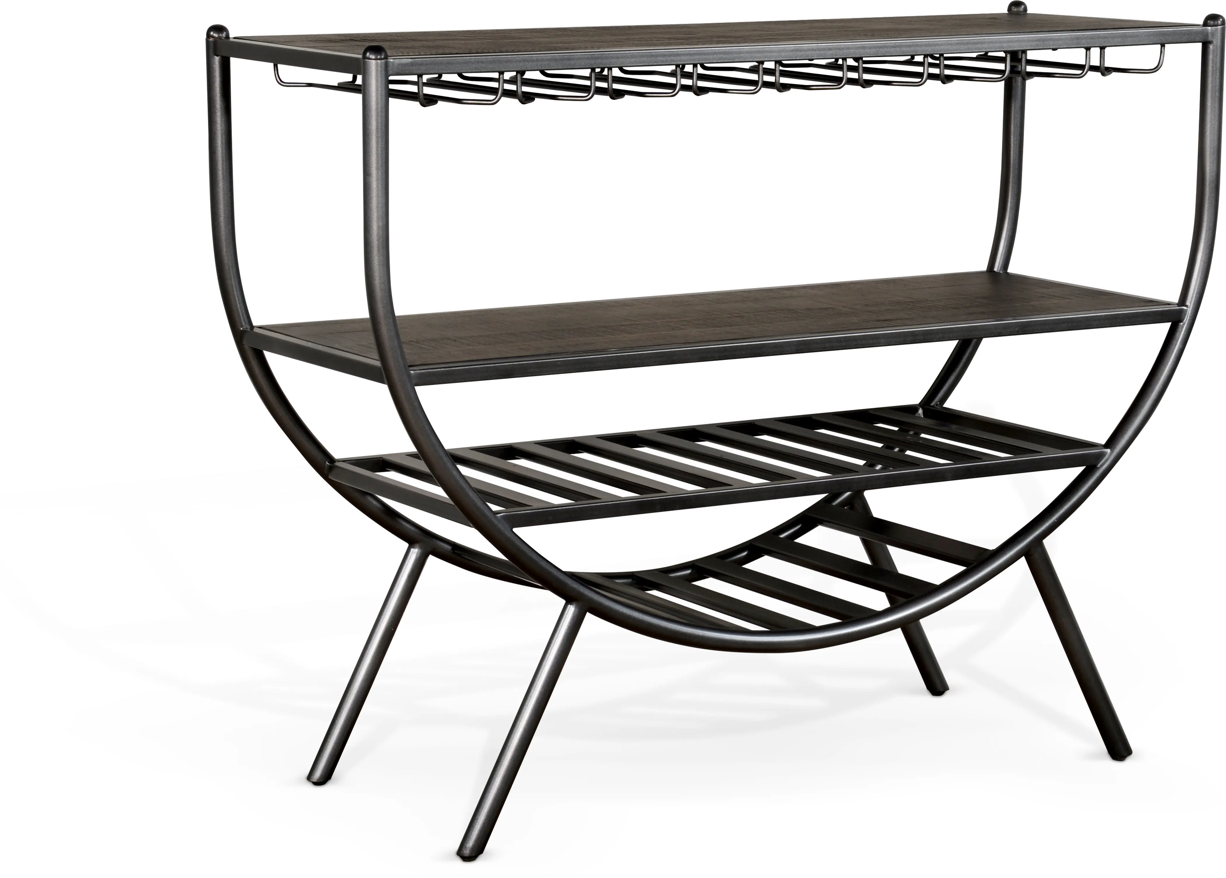 Homestead Wood and Metal Wine Rack and Server-5