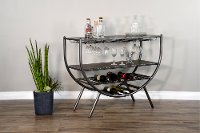 Wood and Metal Wine Rack and Server - Homestead