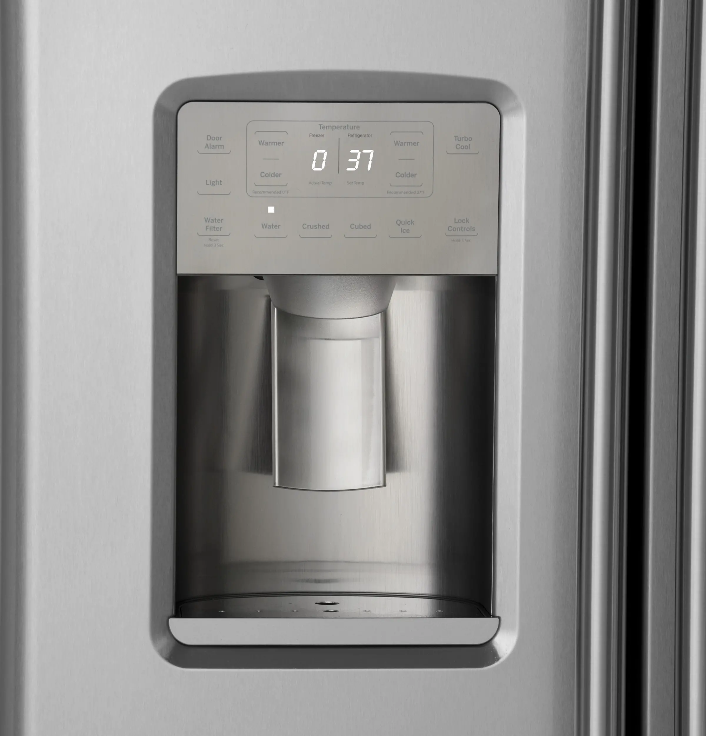 CZS22MP2NS1 Cafe 21.9 cu ft Side by Side Refrigerator - Counter Depth Stainless Steel-3