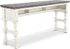 White Country Sofa Table - Stone