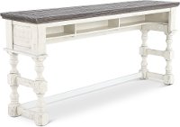 White Country Sofa Table - Stone