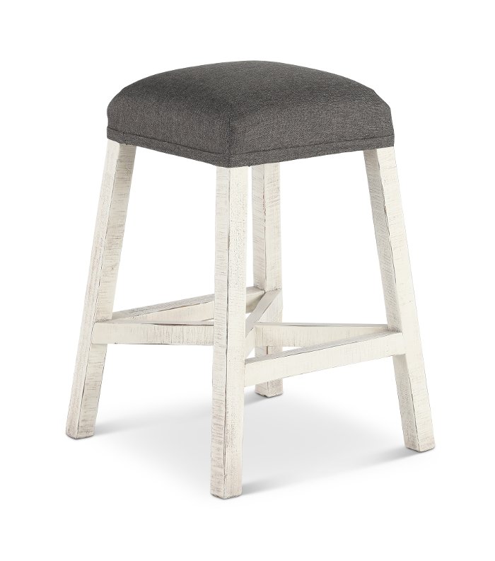 Stone White Wash Country Barstool