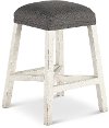 White Wash Country Barstool - Stone