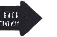Black and White Don't Look Back MDF Arrow Wall Decor-2
