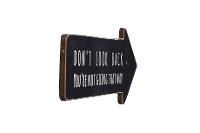 Black and White Don't Look Back MDF Arrow Wall Decor-3